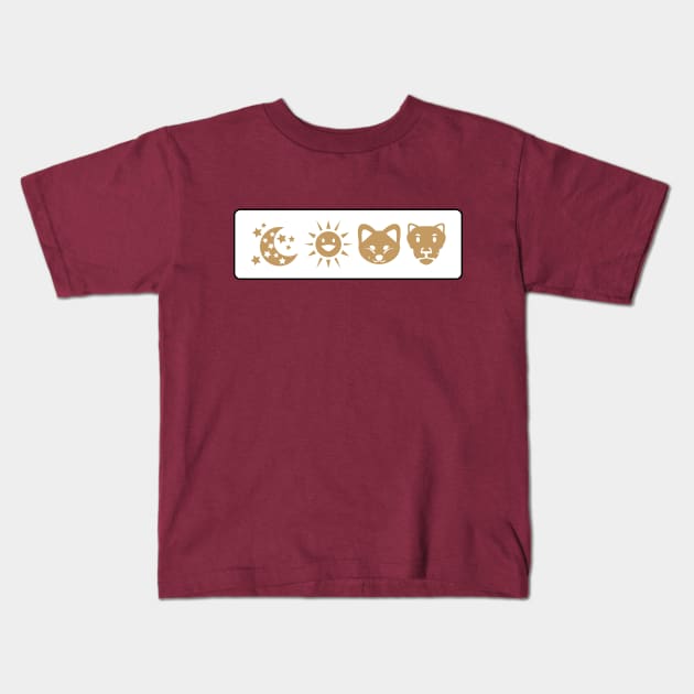 Mamamoo Moon Sun Puppy Lion Icon Kids T-Shirt by kaichi1342